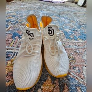 White and Yellow Sneakers